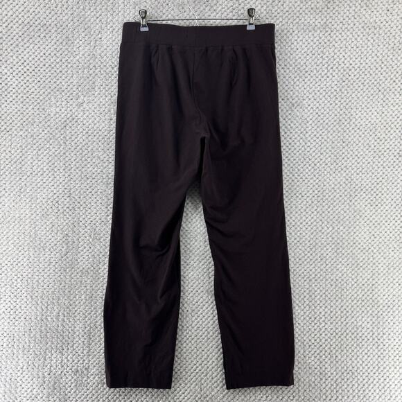 Eileen Fisher Pants Womens M Brown Stretch Pull On Lightweight Casual Mid Rise - Picture 5 of 12